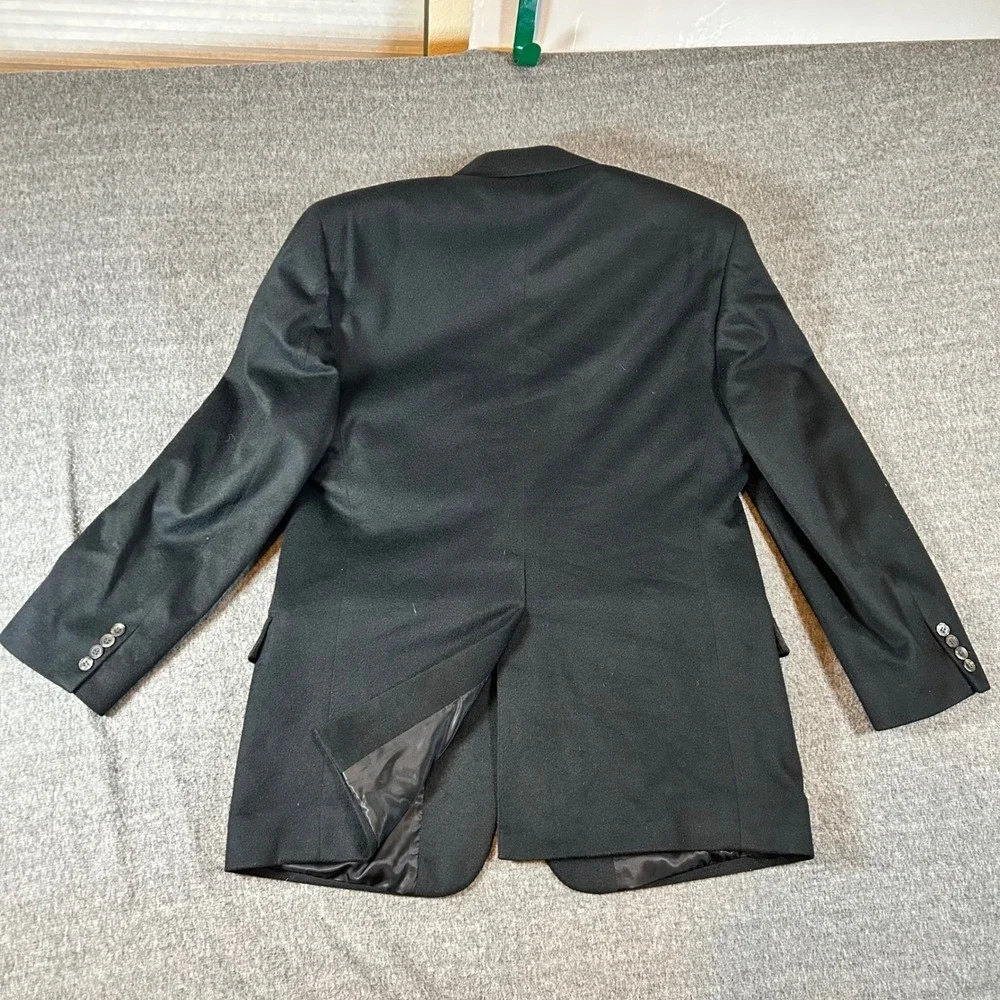Brooks Brothers Pure Cashmere Blazer Men's Black 44 Regular‎ Suit Jacket Classic